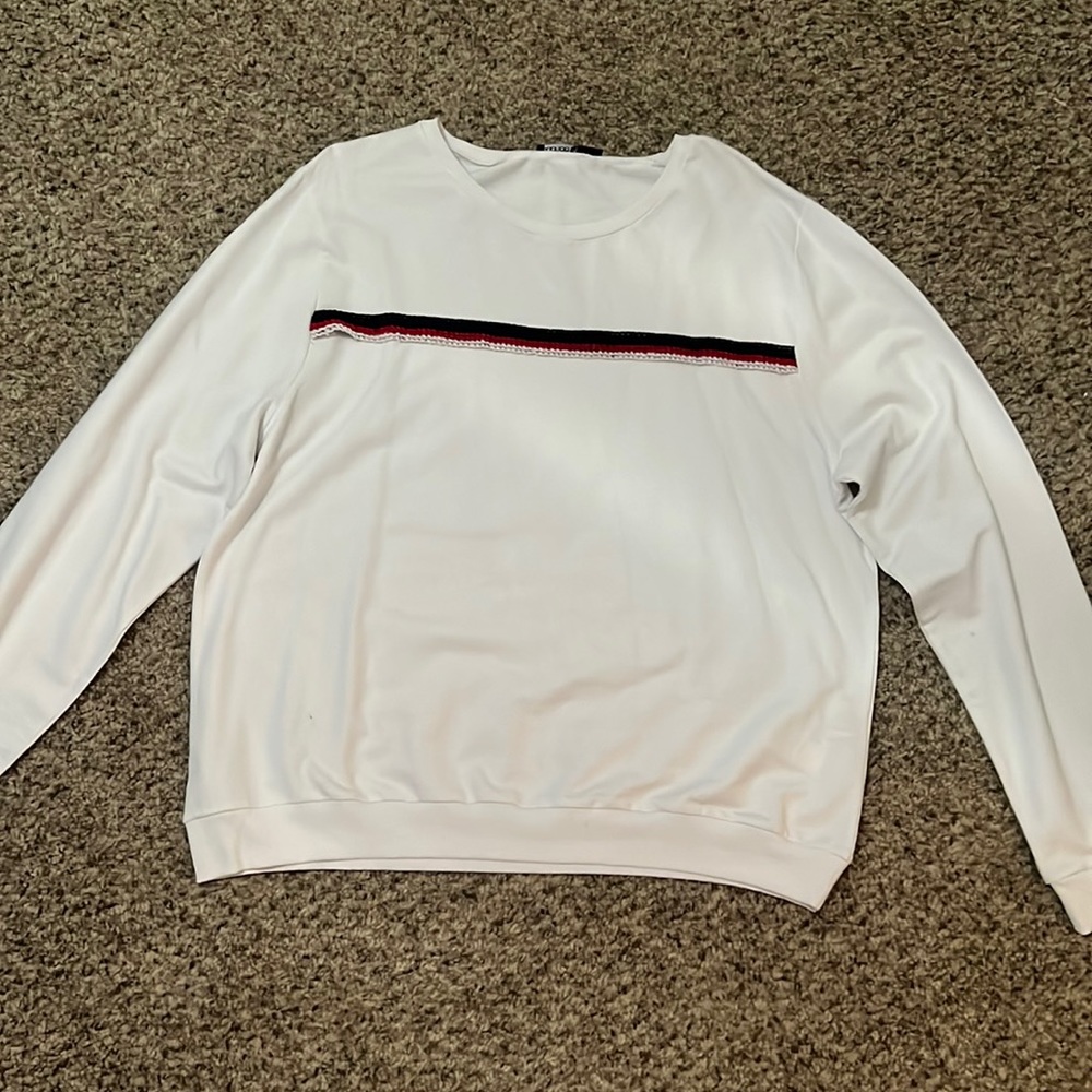 White long sleeve top